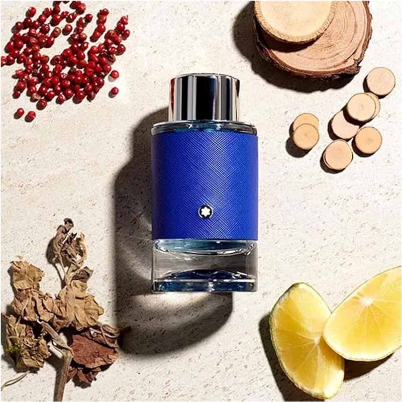 Mont Blanc Explorer Ultra Blue Gift Set For Men - Pack of Mont Blanc Explorer Ultra Blue EDP 100ml + EDP Mini Spray 7.5ml + After Shave Balm 100ml