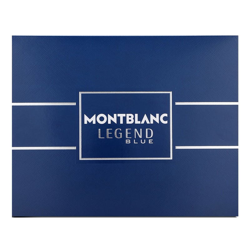 Mont Blanc Legend Blue Gift Set For Men - Pack Mont Blanc Legend Blue EDP 100ml + EDP Mini Spray 7.5ml + Shower Gel 100ml