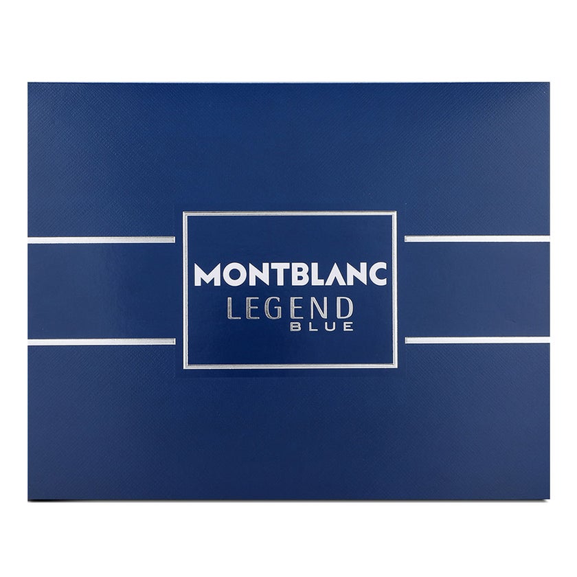 Mont Blanc Legend Blue Gift Set For Men - Pack Mont Blanc Legend Blue EDP 100ml + EDP Mini Spray 7.5ml + Shower Gel 100ml