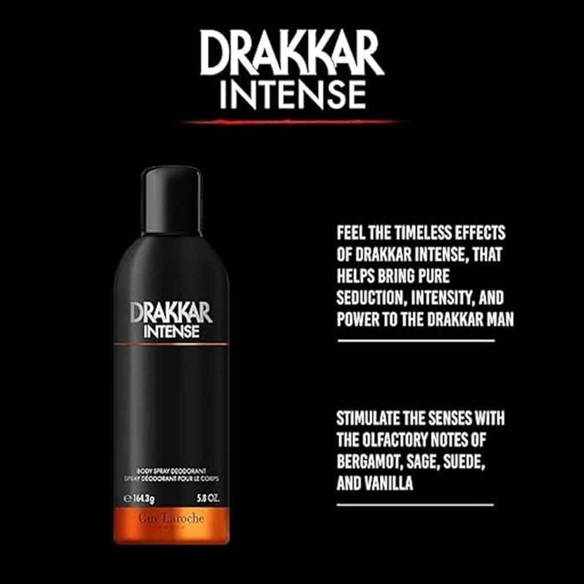 Guy Laroche Drakkar Intense Deodorant Body Spray For Men 200ml