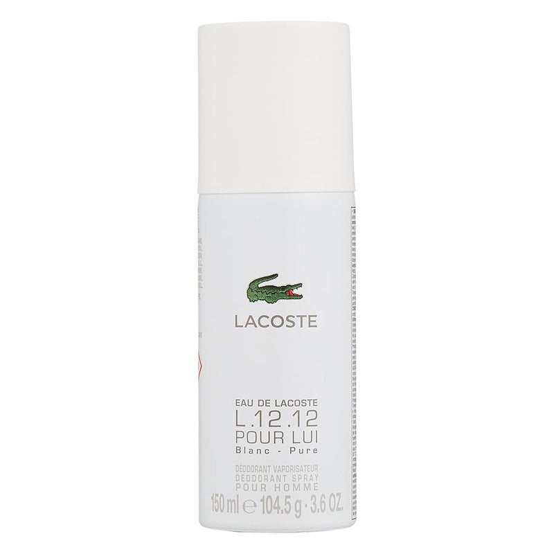 Lacoste L.12.12 Blanc Pure Deodorant Spray For Men 150ml