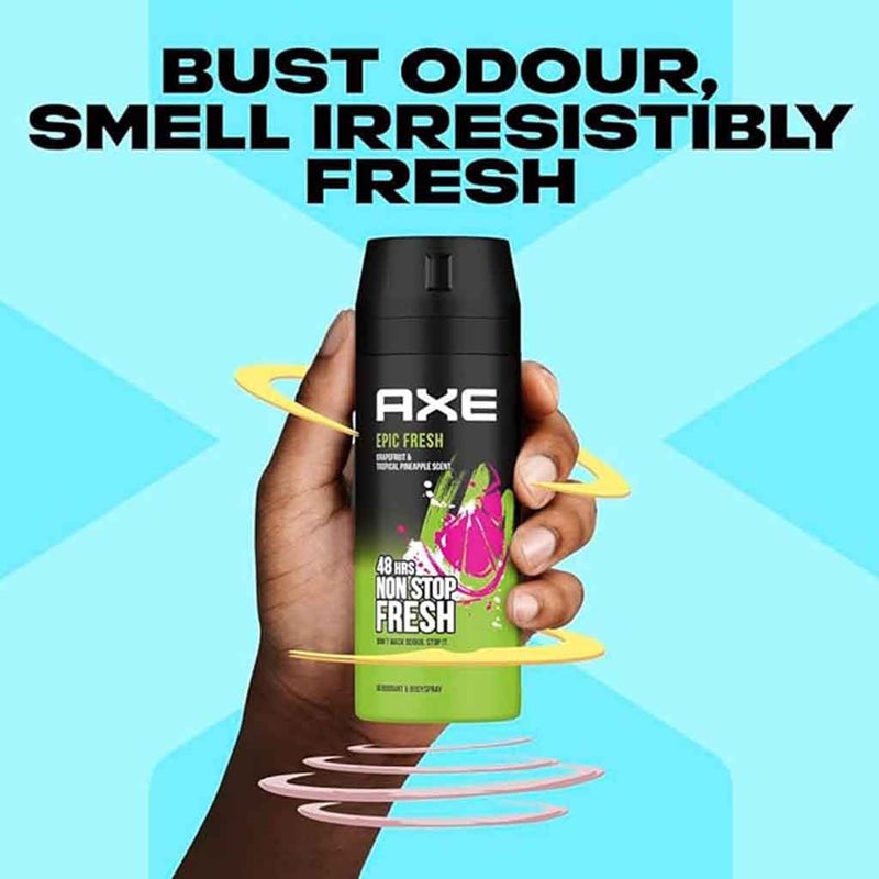 Axe Epic Fresh Grapefruit & Tropical Pineapple Scent Deodorant Body Spray For Men 150ml