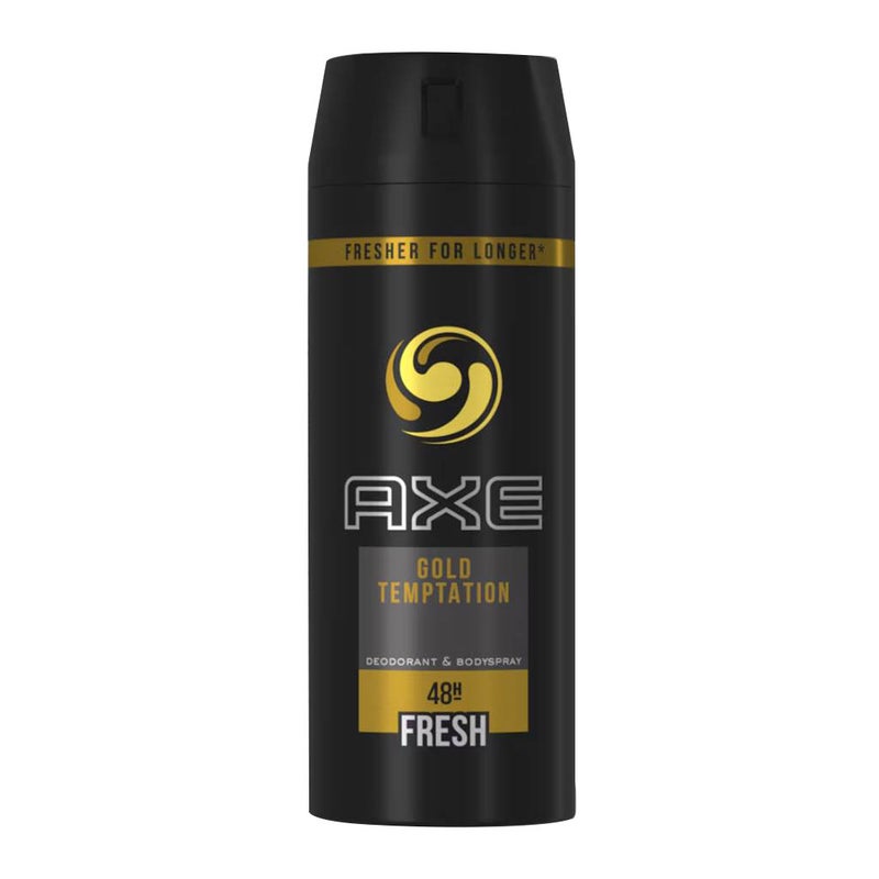 Axe Gold Temptation Gold Amber Fragrance Deodorant Body Spray For Men 150ml
