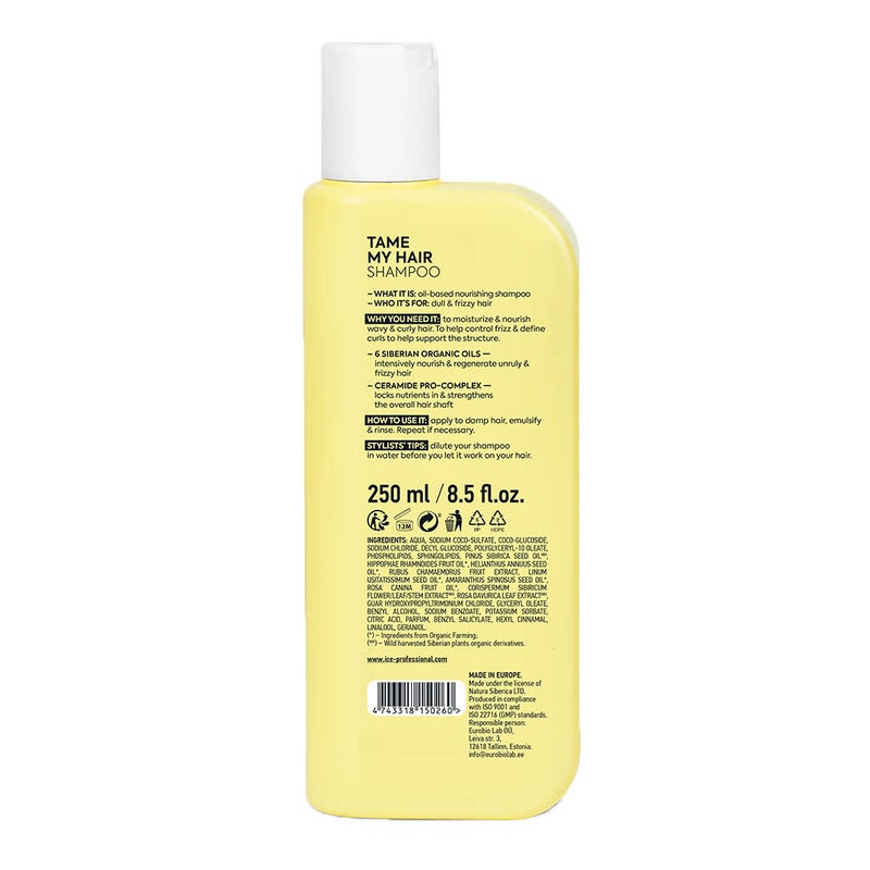 Ice Professional Tame My Hair Shampoo For Dull & Frizzy Hair 250ml