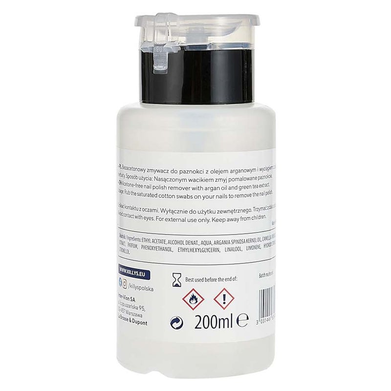 Killys Acetone Free Nail Polish Remover 200ml