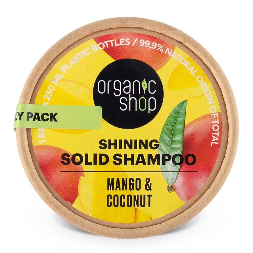 Organic Shop Mango & Coconut Shining Solid Shampoo Bar 60g