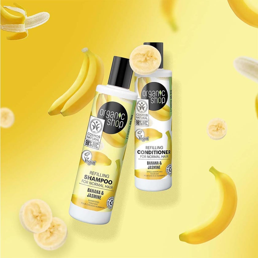 Organic Shop Banana & Jasmine Refilling Shampoo For Normal Hair 280ml