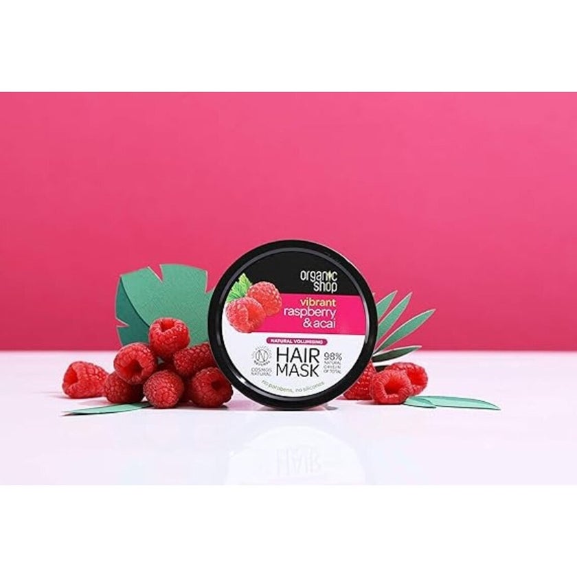 Organic Shop Vibrant Raspberry & Acai Natural Hair Mask 250ml