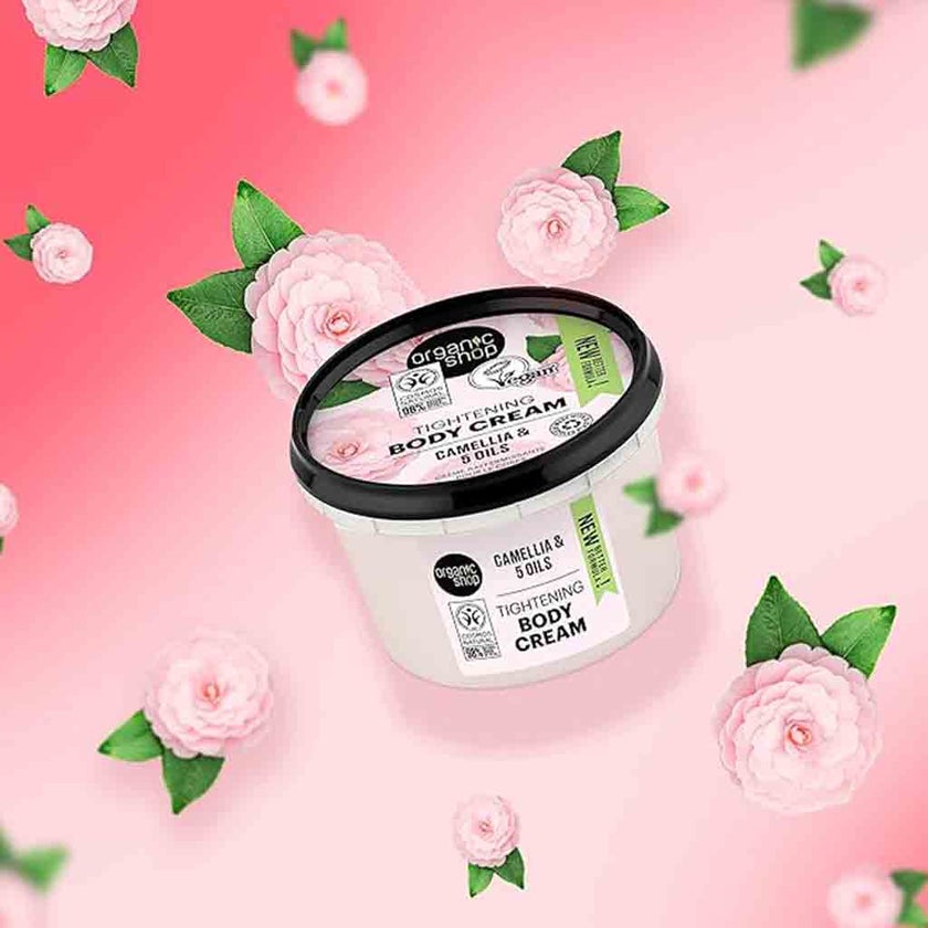 Organic Shop Camellia & 5 Oils Skin Tightening Body Cream 250ml