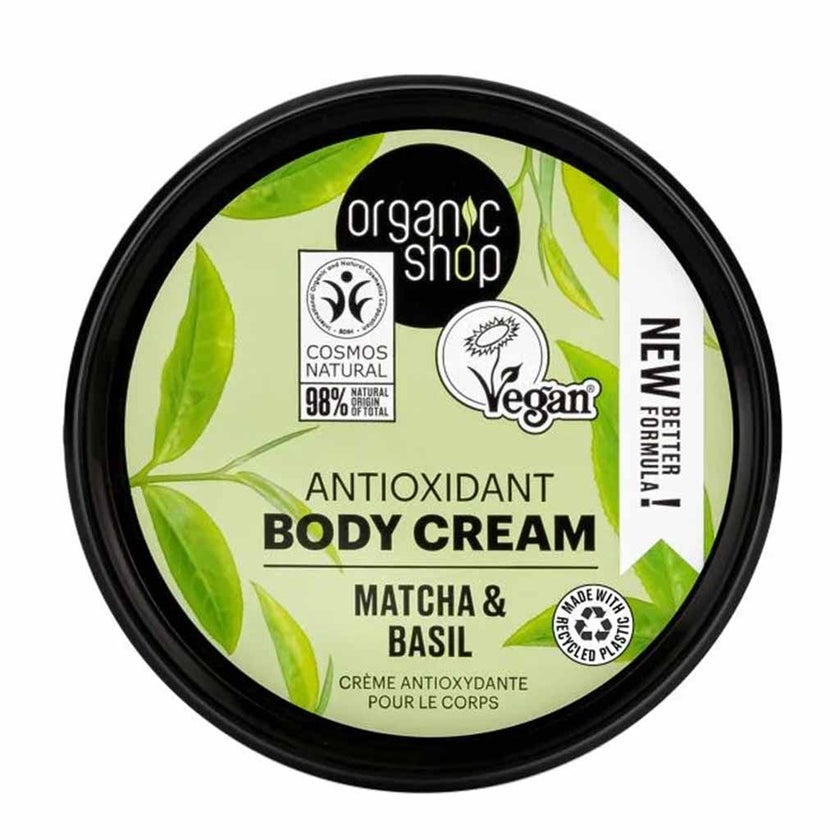 Organic Shop Matcha & Basil Antioxidant Body Cream 250ml