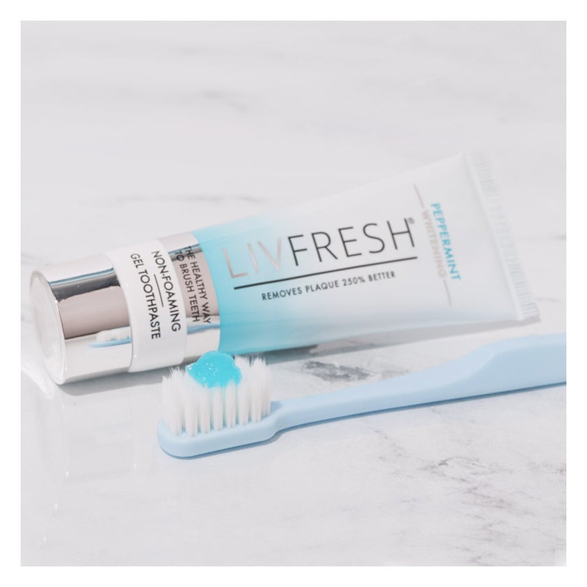 Livfresh Peppermint Whitening Non-Foaming Gel Toothpaste 50g