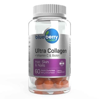 Blueberry Naturals Ultra Collagen + Vitamin C & Biotin Adult Gummies, Pack of 60’s
