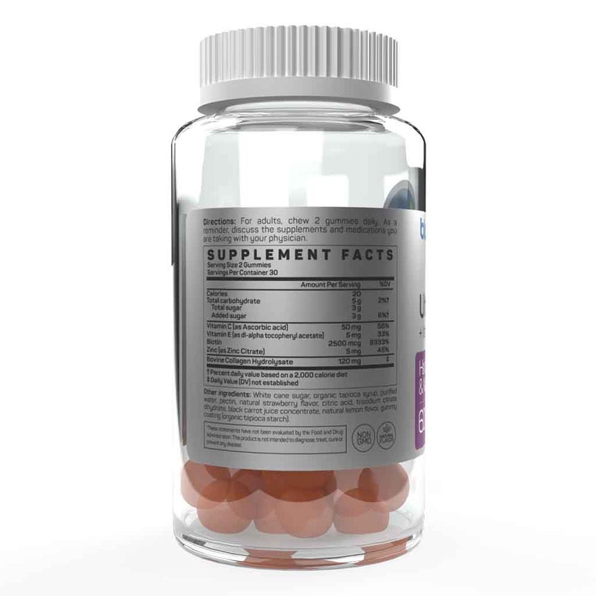 Blueberry Naturals Ultra Collagen + Vitamin C & Biotin Adult Gummies, Pack of 60’s