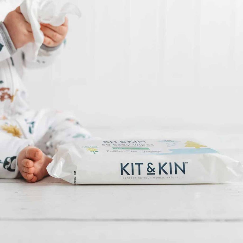 Kit & Kin Biodegradable Baby Wipes, Pack of 60’s