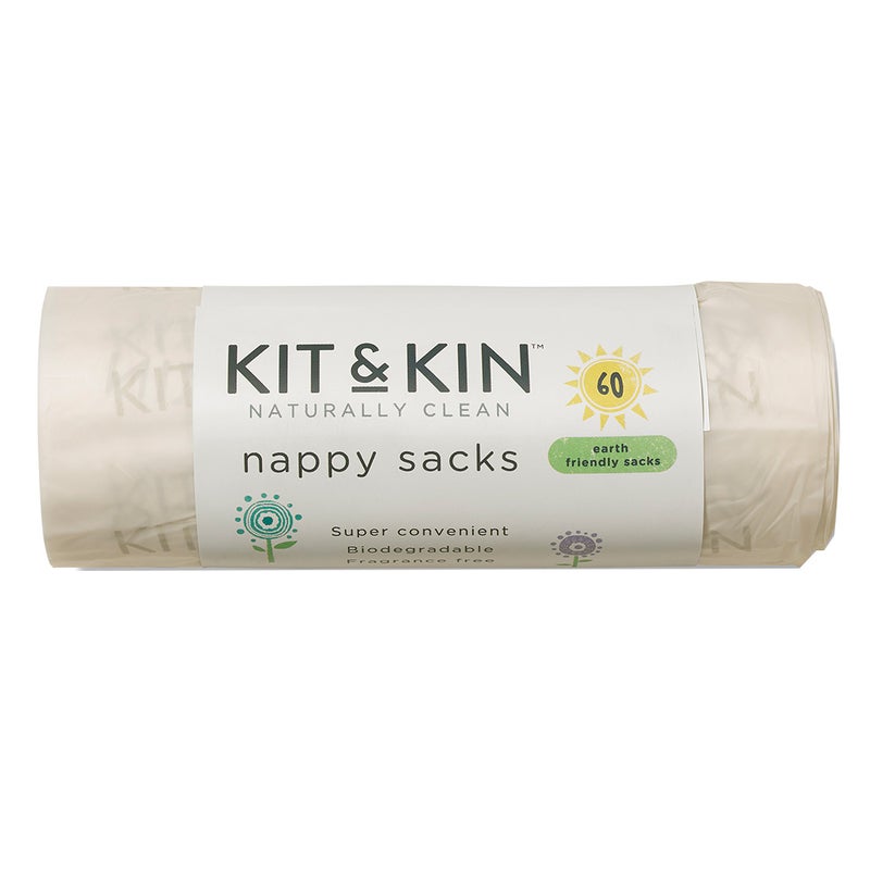 Kit & Kin Biodegradable Nappy Sacks, Pack of 60’s