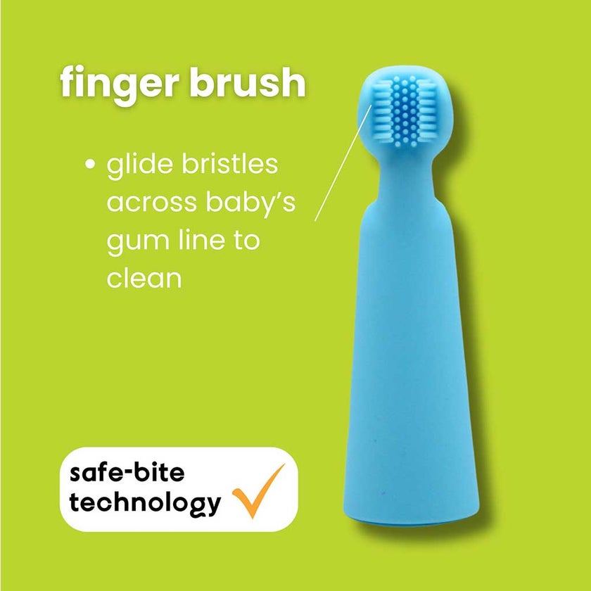 Oogiebear Baby Finger Brush & Tongue Scrapper For 3+ Months, Pack of 2’s