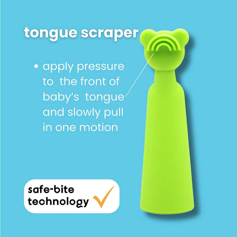 Oogiebear Baby Finger Brush & Tongue Scrapper For 3+ Months, Pack of 2’s