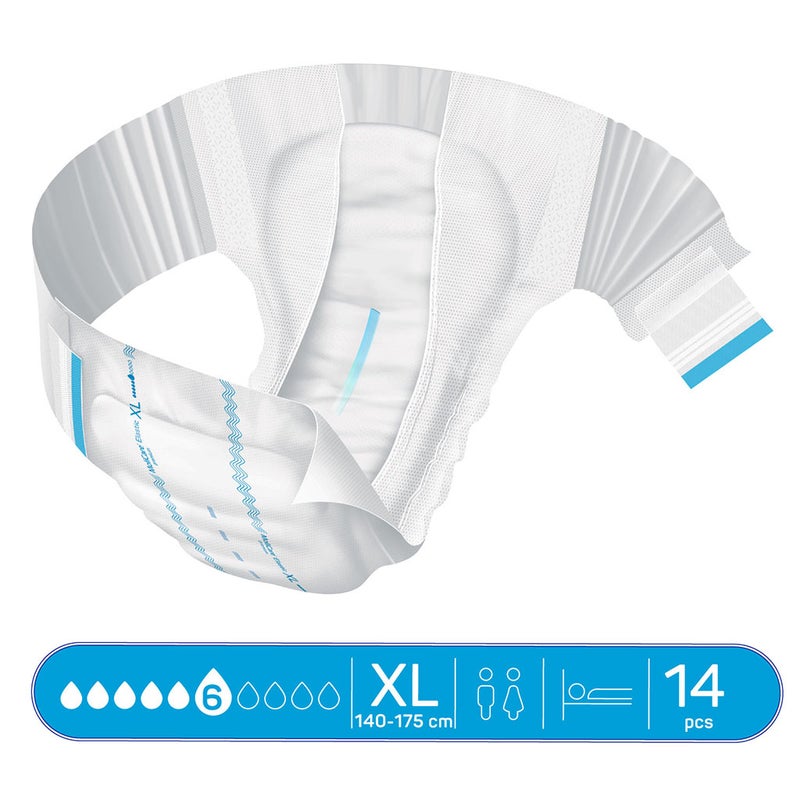 Hartmann Molicare Premium Elastic Adult Diapers 140x175cm - XL, Pack of 14's