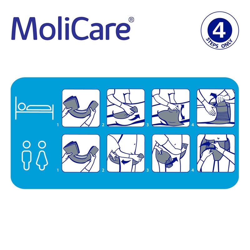 Hartmann Molicare Premium Elastic Adult Diapers 140x175cm - XL, Pack of 14's