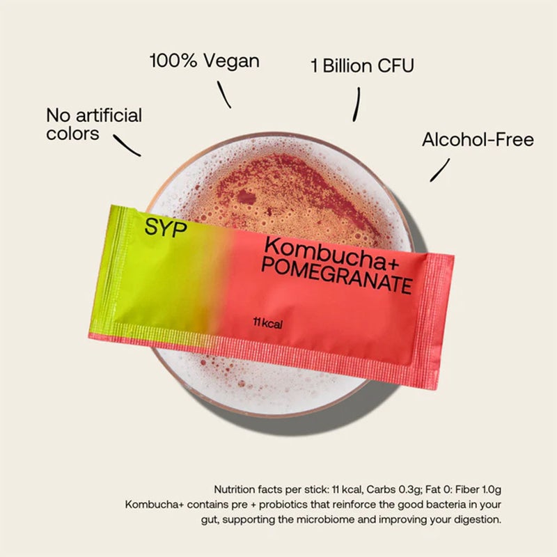 Shake Your Plants Kombucha+ Pomegranate Drink Sticks, Pack of 10's