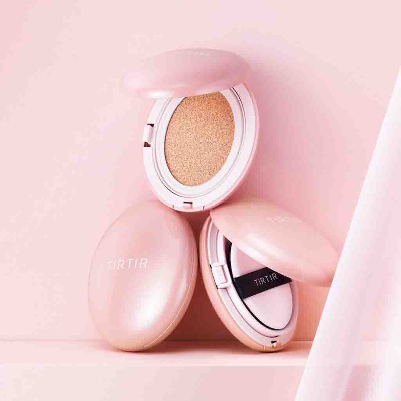 Tirtir Mask Fit All-Cover Pink Cushion Foundation 27C Cool Beige 18g