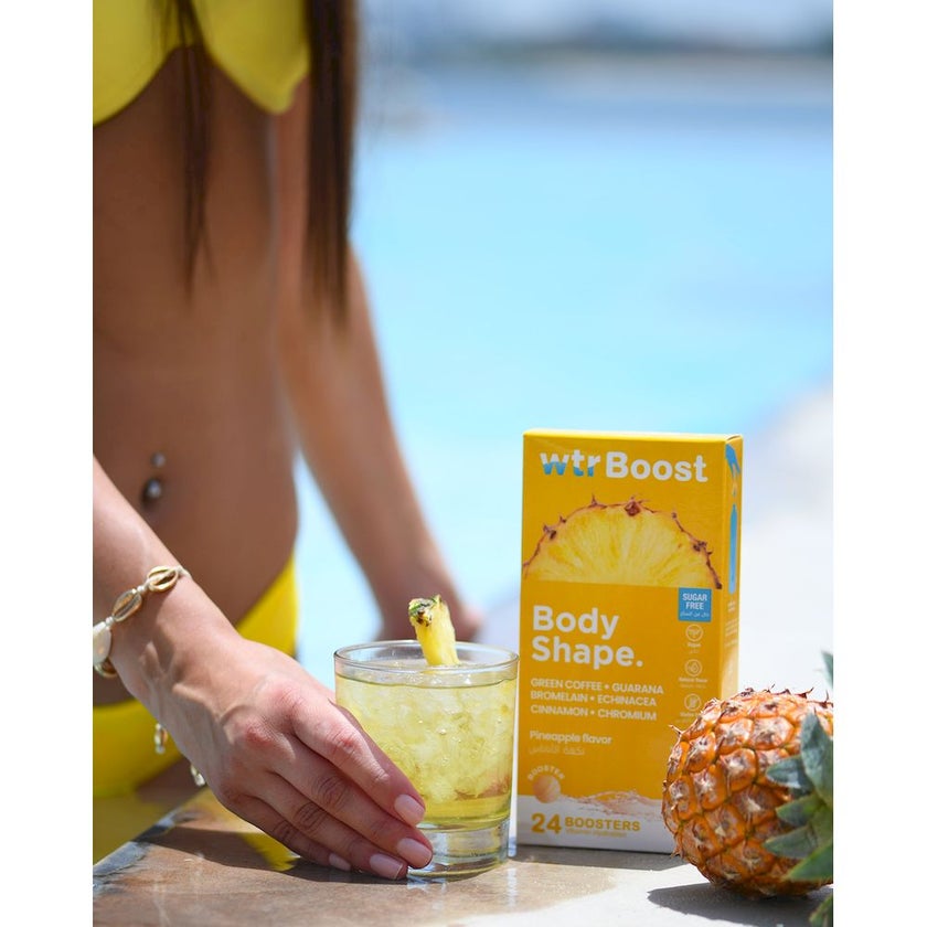 WTR Boost Body Shape Effervescent Boosters - Pineapple Flavor, Pack of 24's