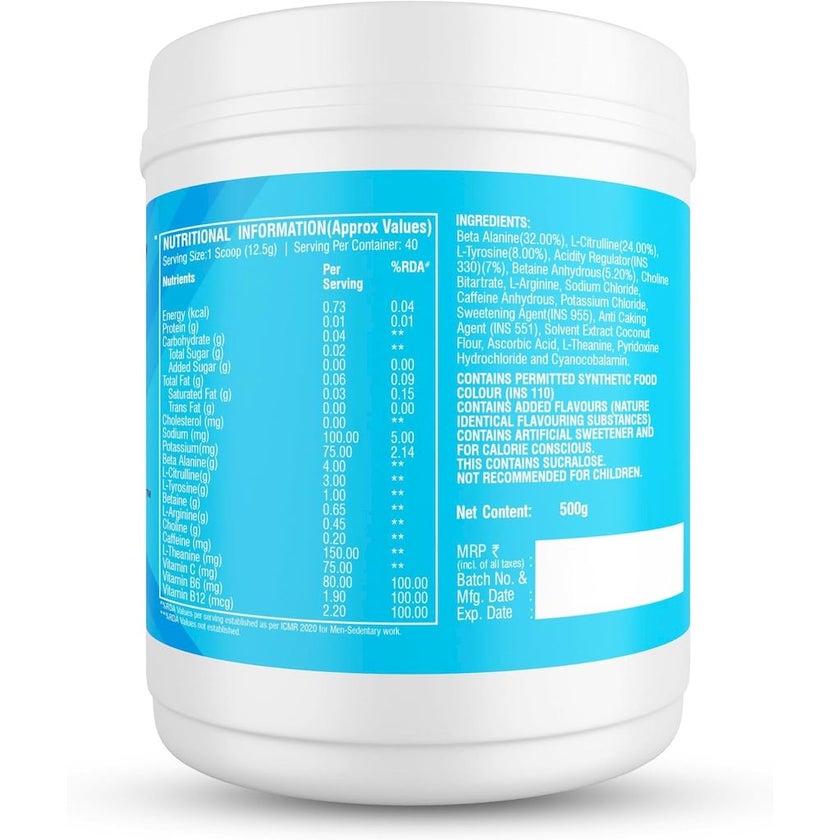 Healthfarm ThPreX Pre-Workout Supplement - Rocket Candy Flavor 500g, 40 Servings