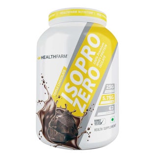 Healthfarm ISO Pro Zero Whey Protein Isolate Powder, Triple Chocolate 2kg - 62 Servings