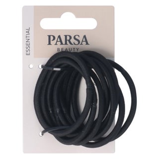 Parsa Beauty Metal Free Hair Tie - Black, Pack of 8's