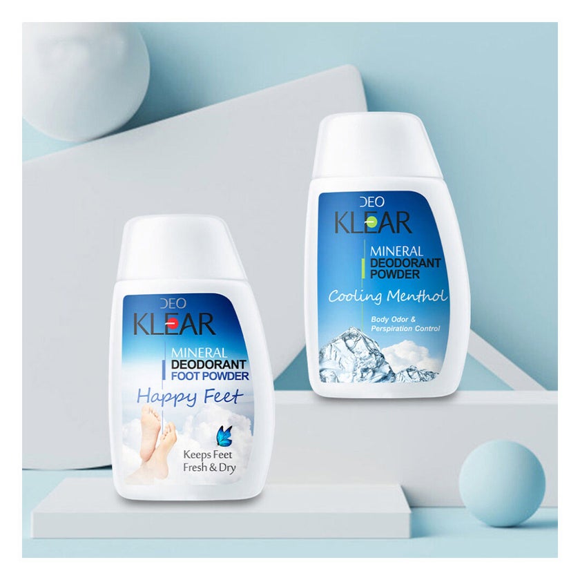 Deo Klear Cooling Menthol Mineral Deodorant Powder 50g