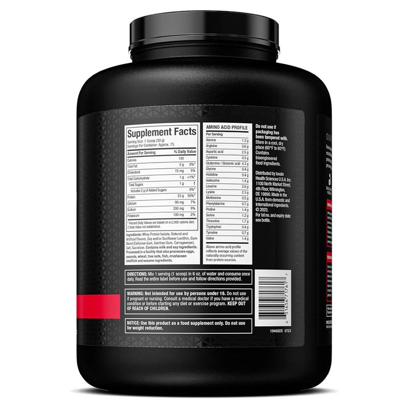 MuscleTech Isowhey 100% Whey Protein Isolate 5lb - Vanilla