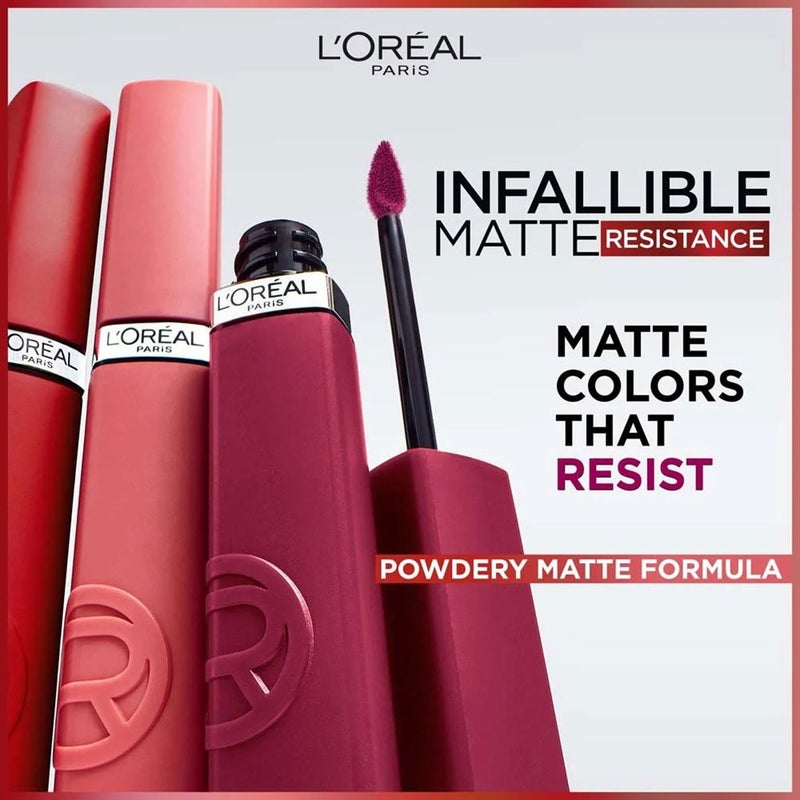 L'Oreal Paris Infallible Matte Liquid Resistance Lipstick 500 - Wine Not