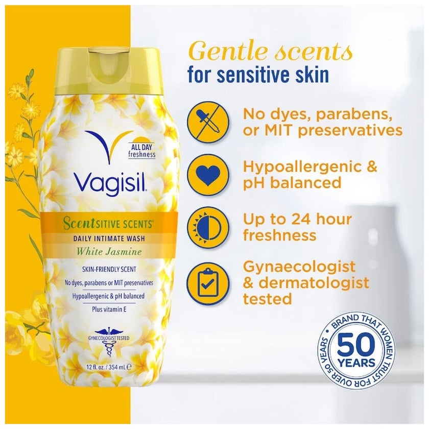 Vagisil Scentsitive Scents Daily Intimate Wash 354ml - White Jasmine