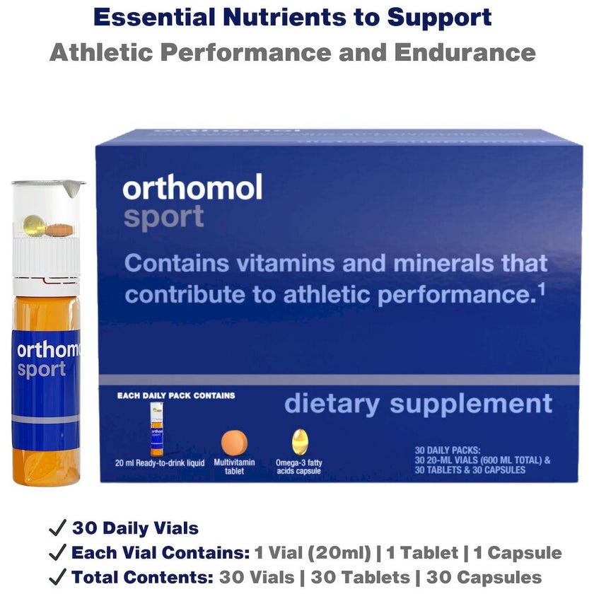 Orthomol Sport Multivitamin & Minerals Vials 20ml, Pack of 30's
