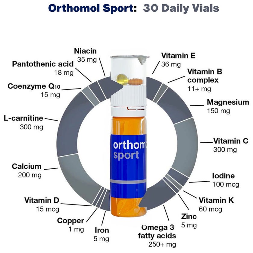 Orthomol Sport Multivitamin & Minerals Vials 20ml, Pack of 7's