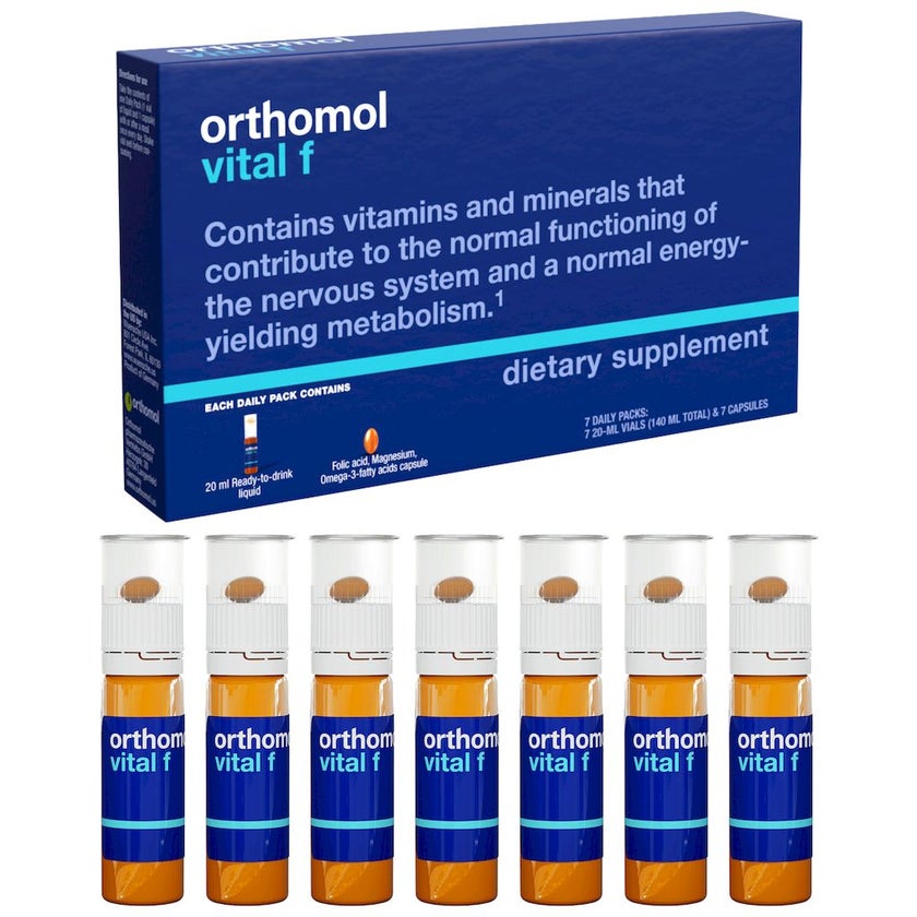 Orthomol Vital F Women's Supplement Vials + Capsules, Pack of 7's