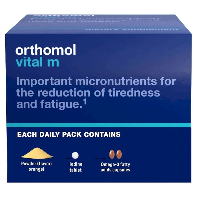 Orthomol Vital M Men's Supplement Powder + Capsules + Tablets, Pack of 30's