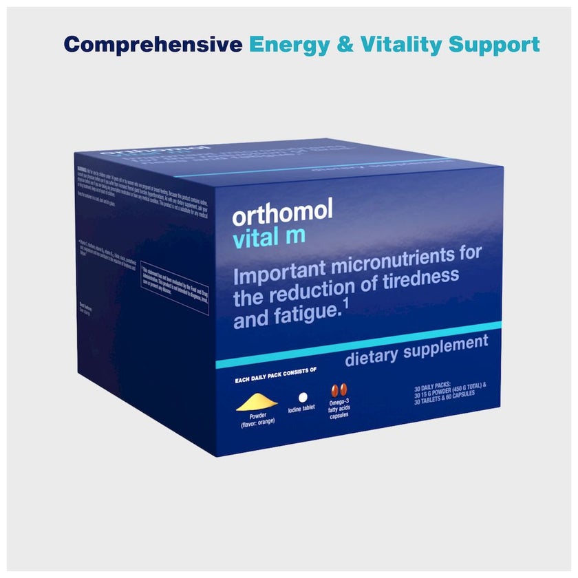 Orthomol Vital M Men's Supplement Powder + Capsules + Tablets, Pack of 30's