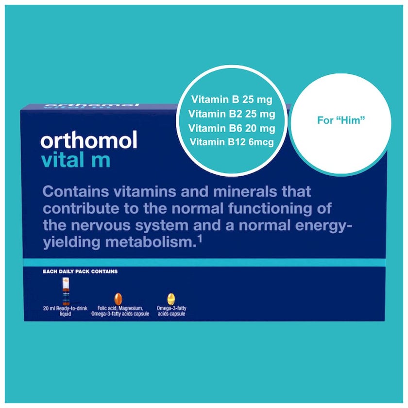 Orthomol Vital M Men's Supplement Vials + Capsules, Pack of 7's