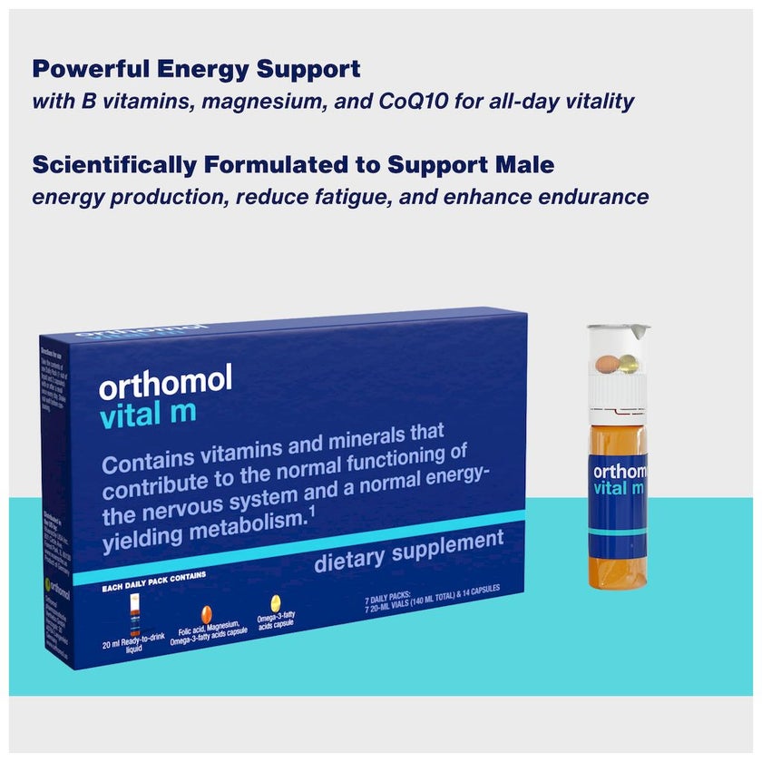 Orthomol Vital M Men's Supplement Vials + Capsules, Pack of 7's