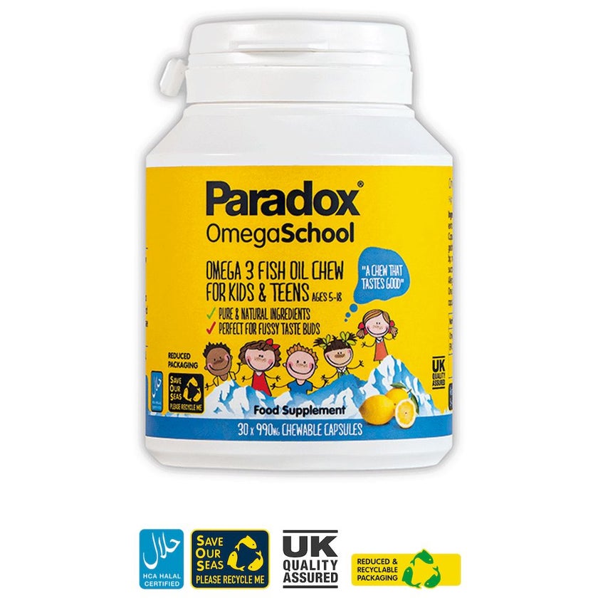 Paradox Omega School Kids Chewable Capsules, Pack of 30's