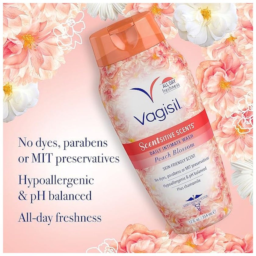 Vagisil Scentsitive Scents Daily Intimate Wash 354ml - Peach Blossom