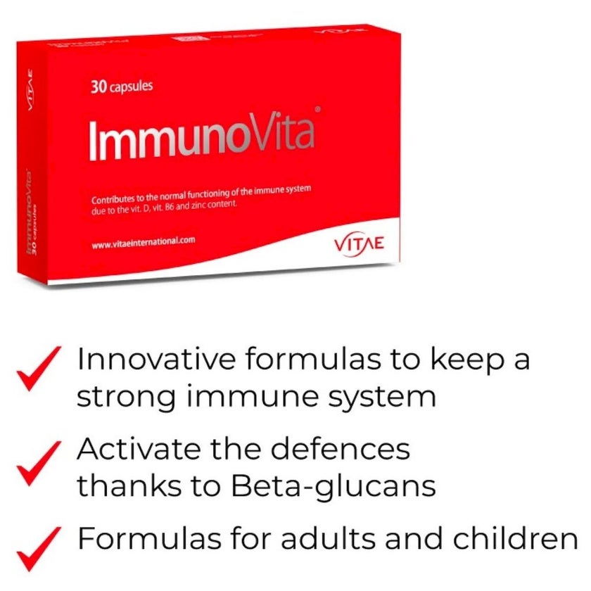 Vitae ImmunoVita Capsules For Immunity Support, Pack of 30's