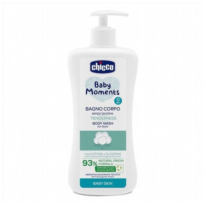 Chicco Baby Moments 0M+ No-Tears Mild Body Wash 500ml - Tenderness