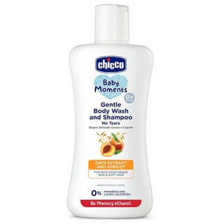 Chicco Baby Moments 0M+ Gentle Body Wash And Shampoo 200ml
