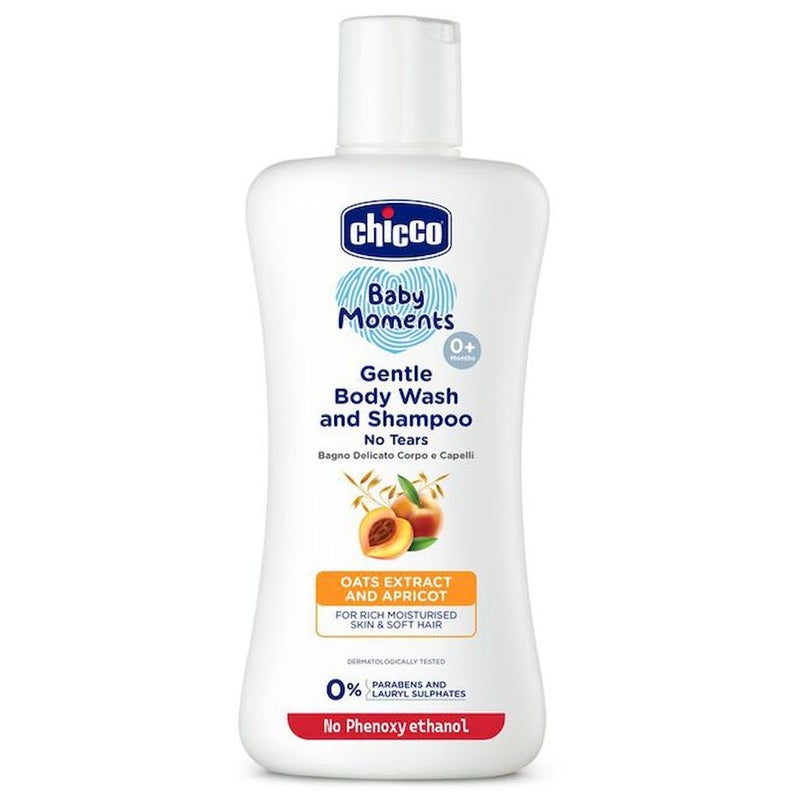 Chicco Baby Moments 0M+ Gentle Body Wash And Shampoo 200ml