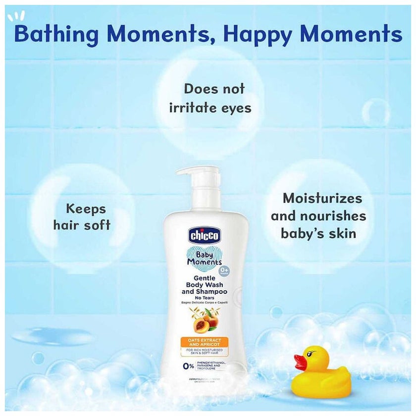 Chicco Baby Moments 0M+ Gentle Body Wash And Shampoo 500ml