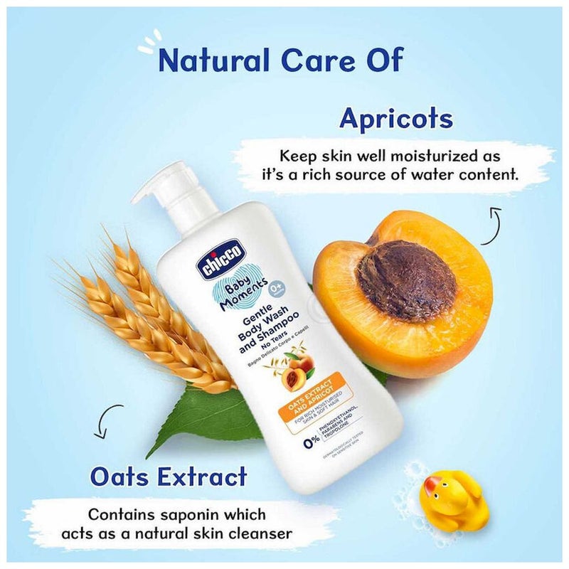 Chicco Baby Moments 0M+ Gentle Body Wash And Shampoo 500ml