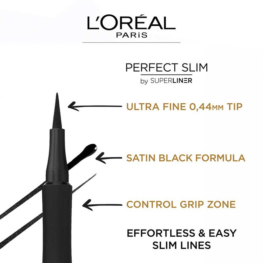 L'Oreal Paris Superliner Intense Slim Eyeliner 01 - Black