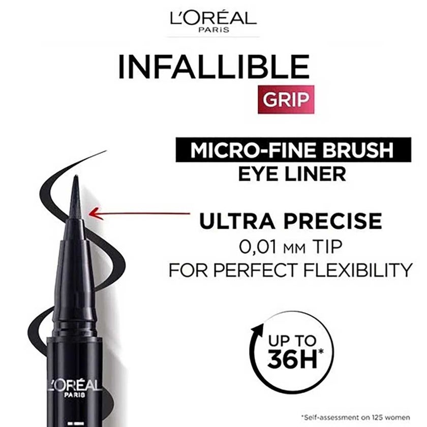 L'Oreal Paris Infallible Grip Micro-Fine Brush Eyeliner 01 - Obsidian Black